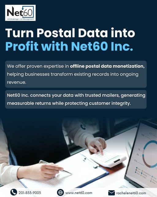 Turn Postal Data into Profit with Net60 Inc.